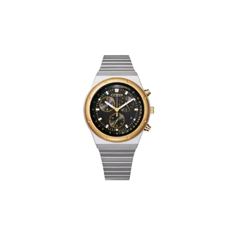 CITIZEN Eco-Drive Series 50 Meters Waterproof Solar Quartz Steel Strap 38mm Men s Watch Black Dial AT2544-64E чёрный