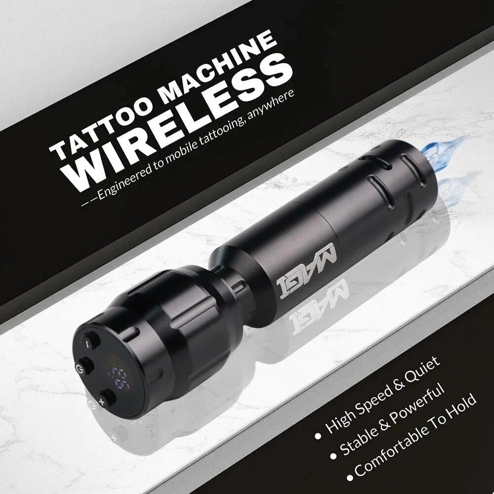 Licht Tattoo Stift Maschine Kit RCA Jack Mit Wireless Mini Tattoo Batterie Netzteil Für Permanent Make-Up Zubehör
