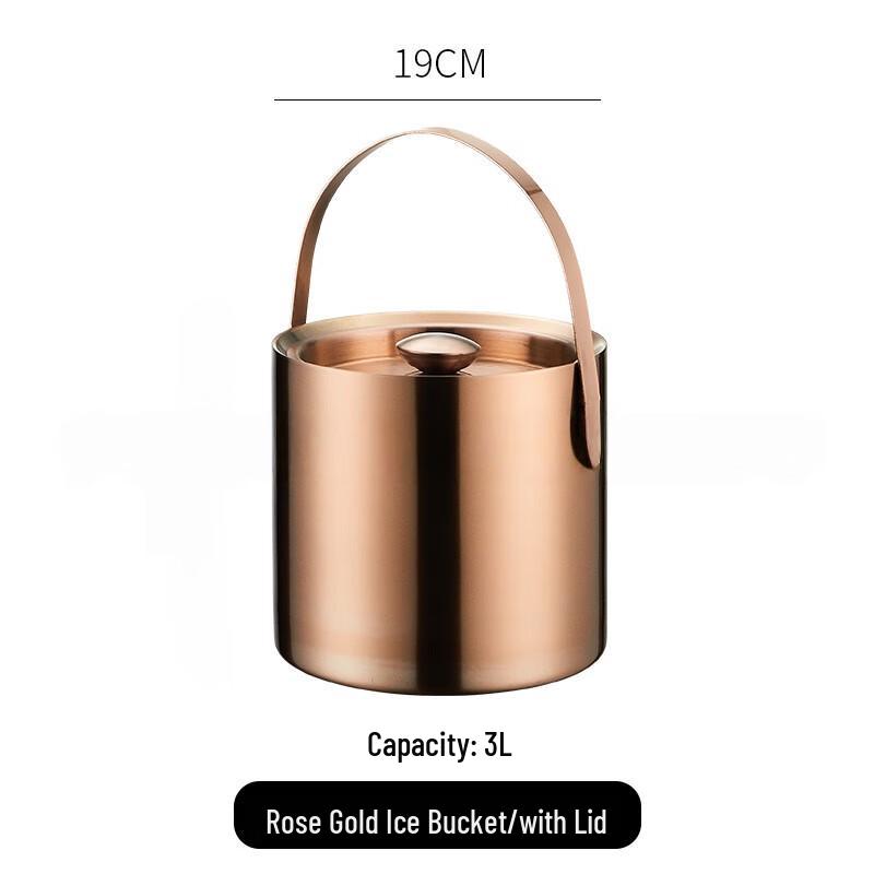 Shangqi Stainless Steel Double Wall Ice Bucket with Handle