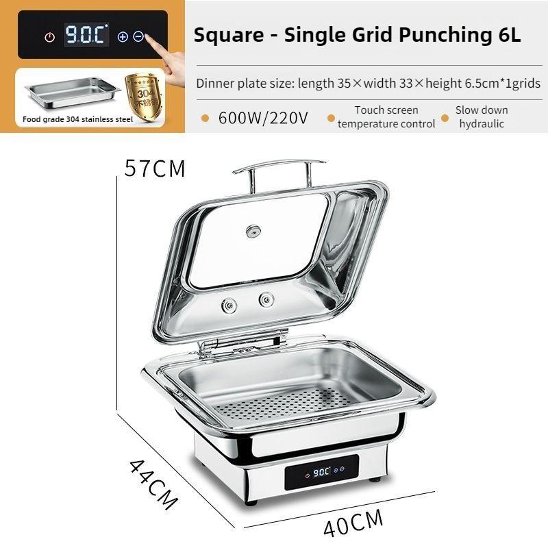 Elektrischer Chafing Dish mit großer Kapazität Buffet-Set Partys Speisen-Buffetwärmer Restaurant Einstellbare Temperatur Kochfeld