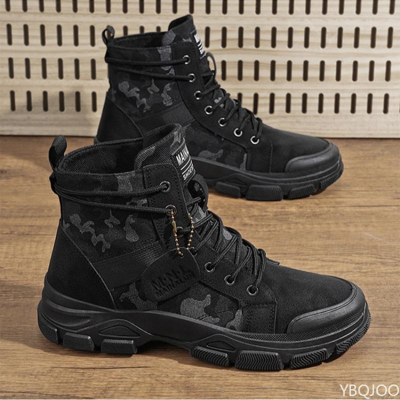 

Модная универсальная мужская обувь осень зима новая обувь на высокой подошве полусапожки повседневная удобная мужская обувь 39 чёрный