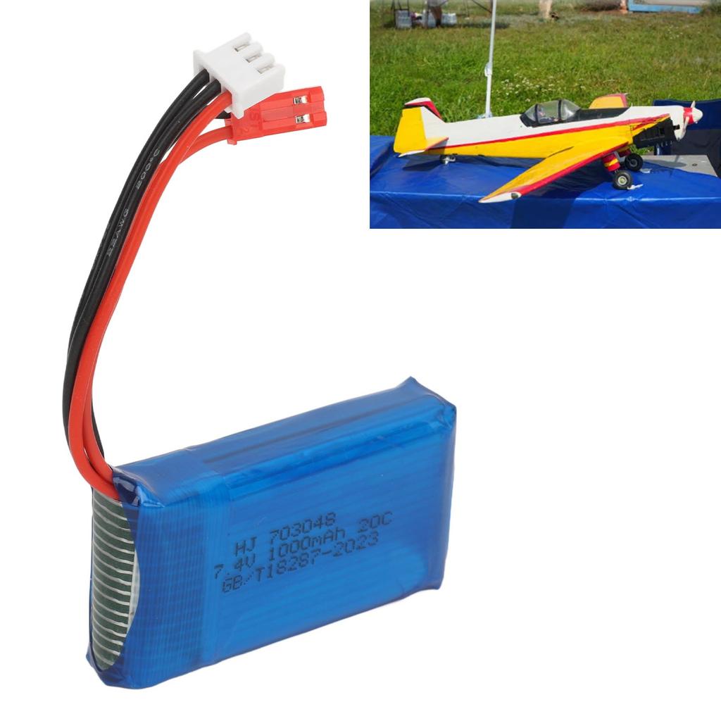 Drone Lithium Battery Replacement 1000mah 7.4v for WLtoys V912 Remote Control Quadcopter Aircraft