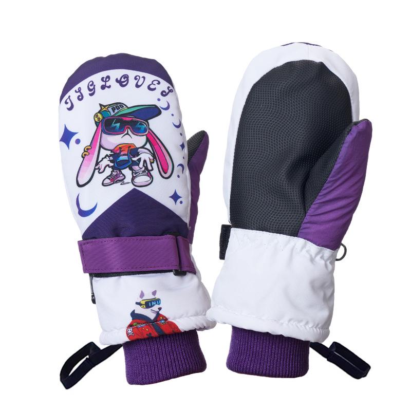 New Style Winter Waterproof Windproof Baby Mittens with Velvet Lining