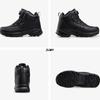 Waterproof Winter Snow Boots Men Ankle Booties Leather Cotton Shoes Keep Warm Rotary Button Snowboots Plush Winter Shoes Father