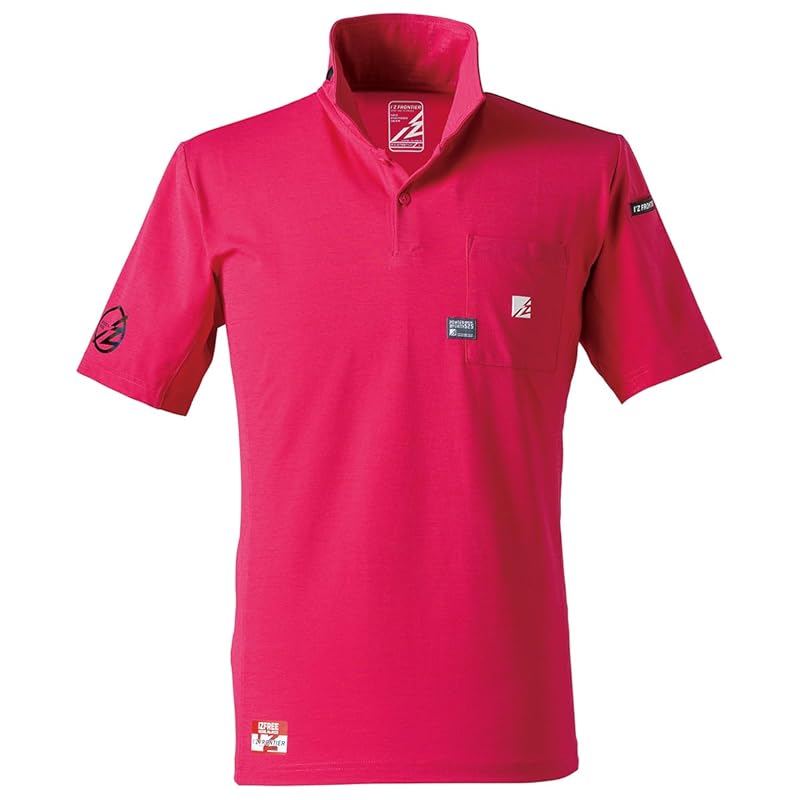 

[Eyes Frontier] IZ FRONTIER 525 short sleeve polo shirt work clothes spring/summer (JP, alphabet, M, 63.Panic Rose)
