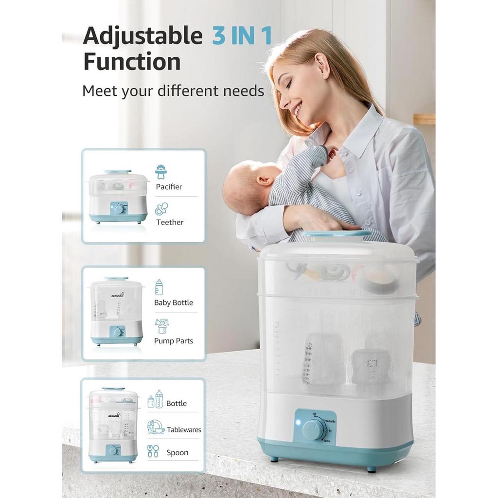 2-in-1 Baby Bottle Sterilizer & Dryer - Large Capacity