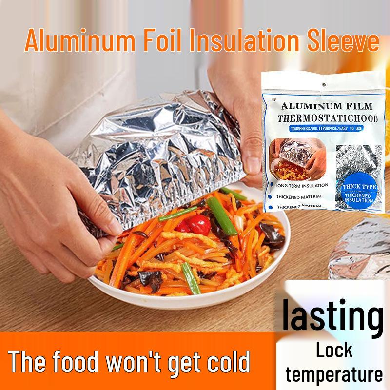 Aluminum Foil Insulation Dining Table Cover: Kitchen Food Fresh-Keeping and Heat Insulation Film.