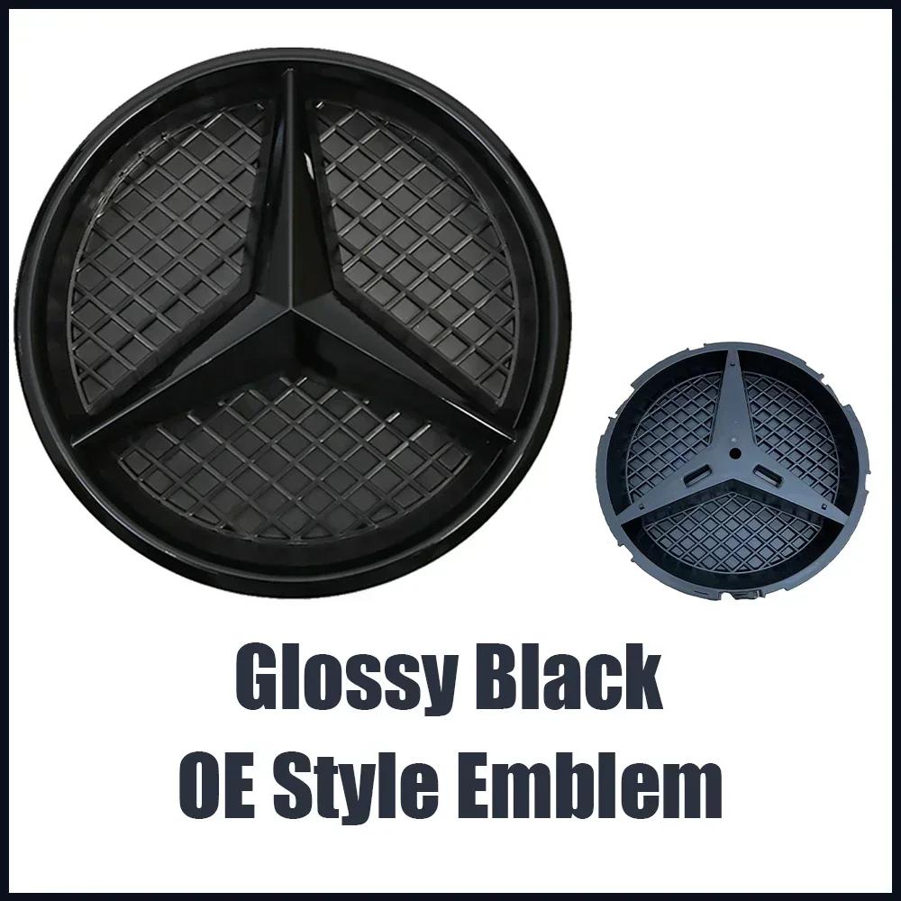 

GLC GLB Fit For Mercedes Benz E-Class W207 2014-2016 E250 E350 E400 E500 Black And Silver Front Grill OE Style Chrome Star Embl