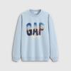 GAP Unisex Logo Print Loose Fit Long Sleeve Sweatshirt