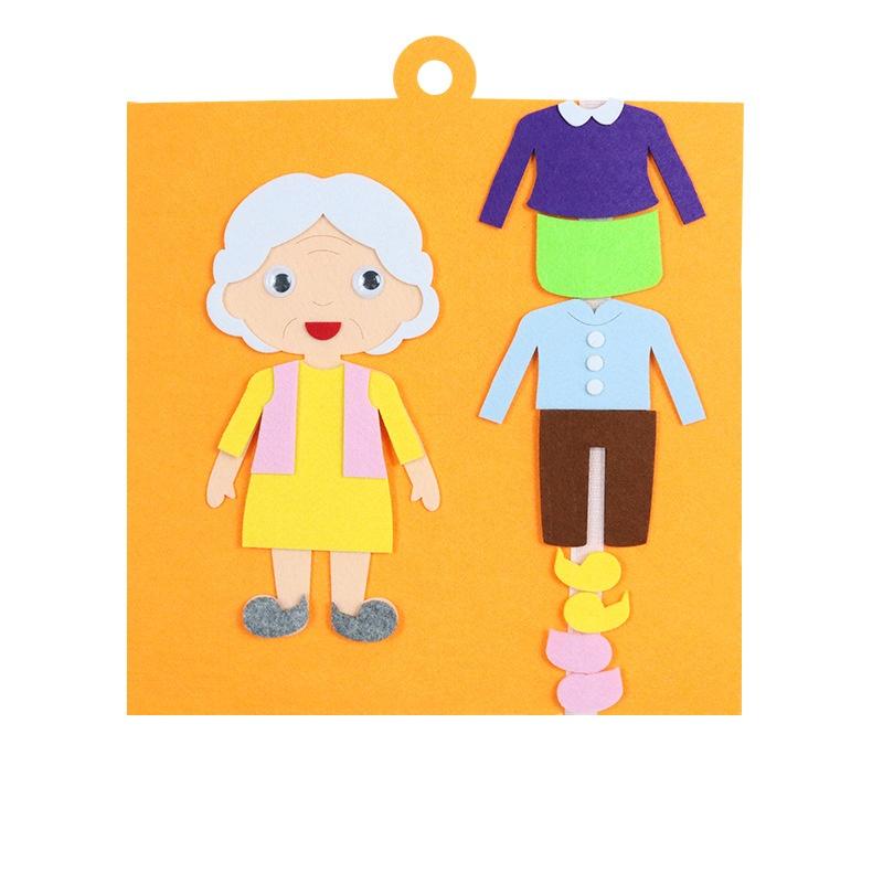 Quick Change Clothes DIY For Kids Activities Felt Toys Educational Montessori Puzzle Baby Early Education Kindergarten Toys