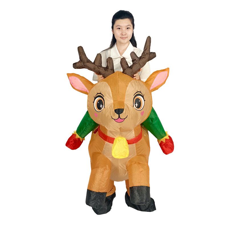 Inflatable Christmas Tree, Snowman, and Reindeer Costume for Festive Parties
