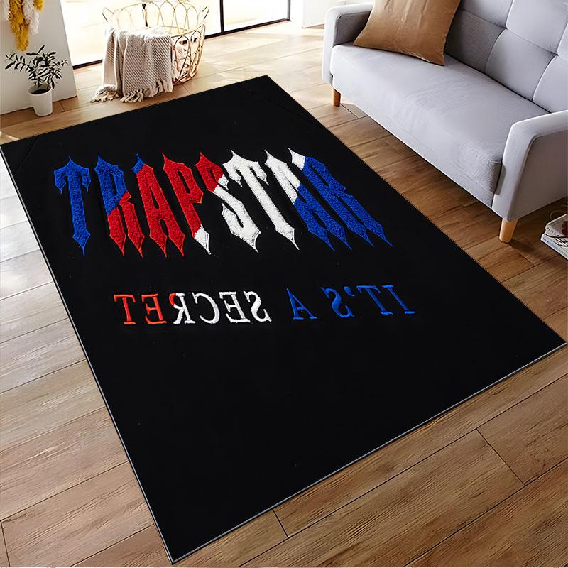 Trapstar Its a Secret Reverse Blue Red White Carpet, Reverse Secret Lettering Design, Cozy Trapstar Home Floor Decor, All Seasons Gift