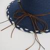 Wide Brim Bohemian Beaded Strap Straw Hat Spring Summer Women's Sun Hat Folding Straw Hats  Female