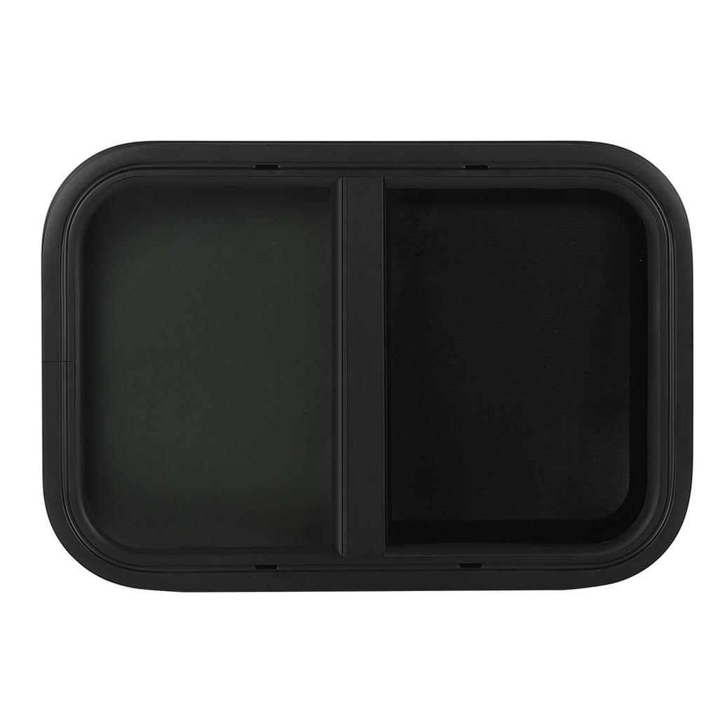 Sliding RV Window 21.32x14.24in Uv Resistant Tempered Glass Camper Replacement Windows with Trim Ring and Screen For