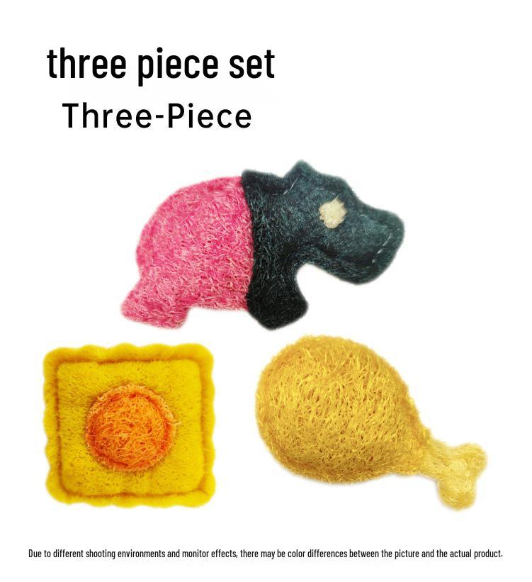 Loofah Catnip Teething Toy for Cats and Dogs - Durable, Odorless Chewing and Teasing Stick