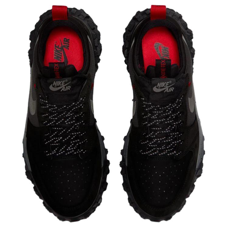 New Jordan Air Jordan 1 Low Top Running Shoes Men's Black Red FV4227-002
