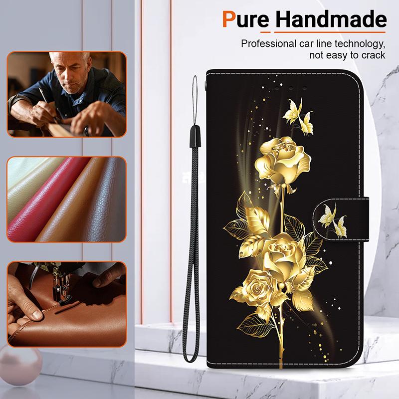 Stand Flip Wallet Case für Oneplus CE 3 2 Lite Nord 3 2T N30 N20 SE 4G ACE 2v CE4 5G Flip Bemaltes Muster Wallet Case