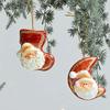 Retro Santa Claus Red Pottery Pendant Cartoon Exquisite Christmas Tree Hanging Ornaments Handcrafted Merry Christmas Decoration