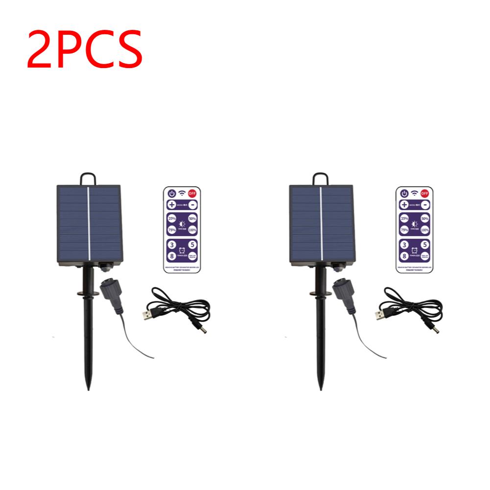 1-5pcs 3.7V 24V Solar Battery Box Kit Pack Lithium Battery Panel Light Controller with Remote For Outdoor Garden LED String Lamp