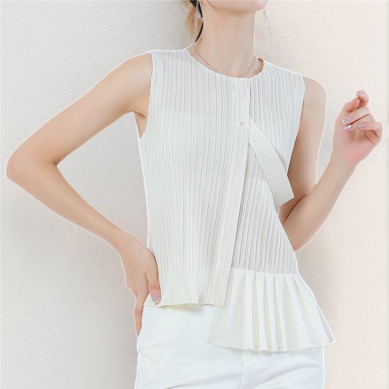 

Miyake Design Women’s Sleeveless Pleated Summer Top One Size жёлтый