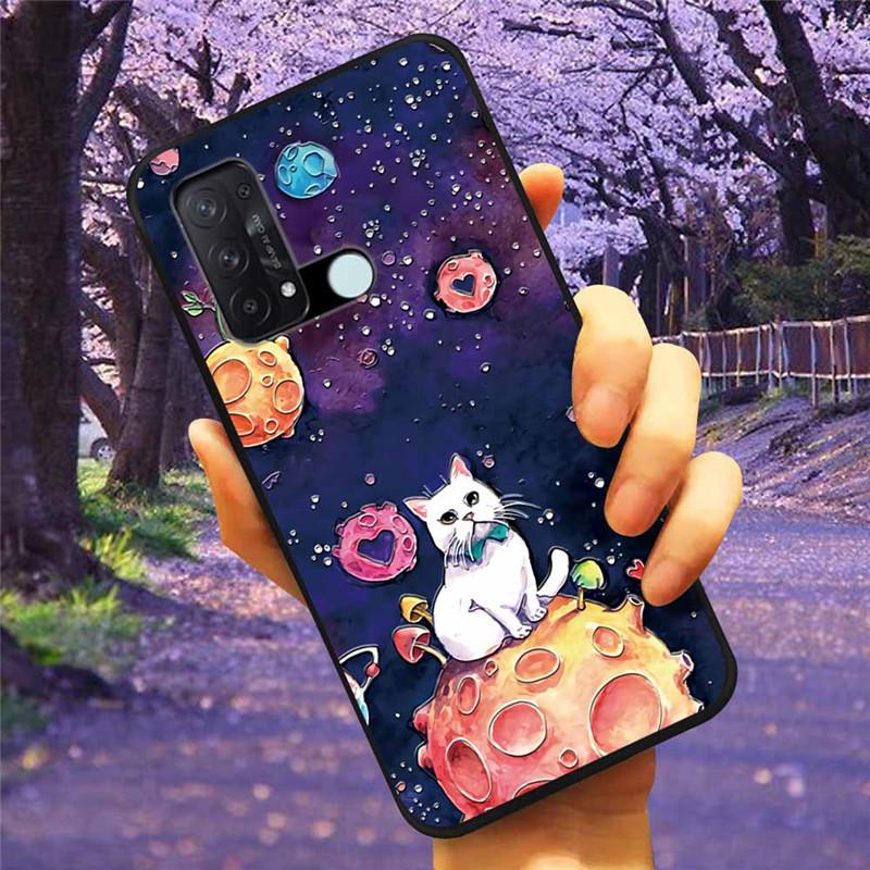 For OPPO Reno 5A 3A 7A Case 3D Relief Cartoon Silicone Back Cover for Oppo Reno7 A Reno3A Reno5A Cases Emboss Soft Cute A54 5G
