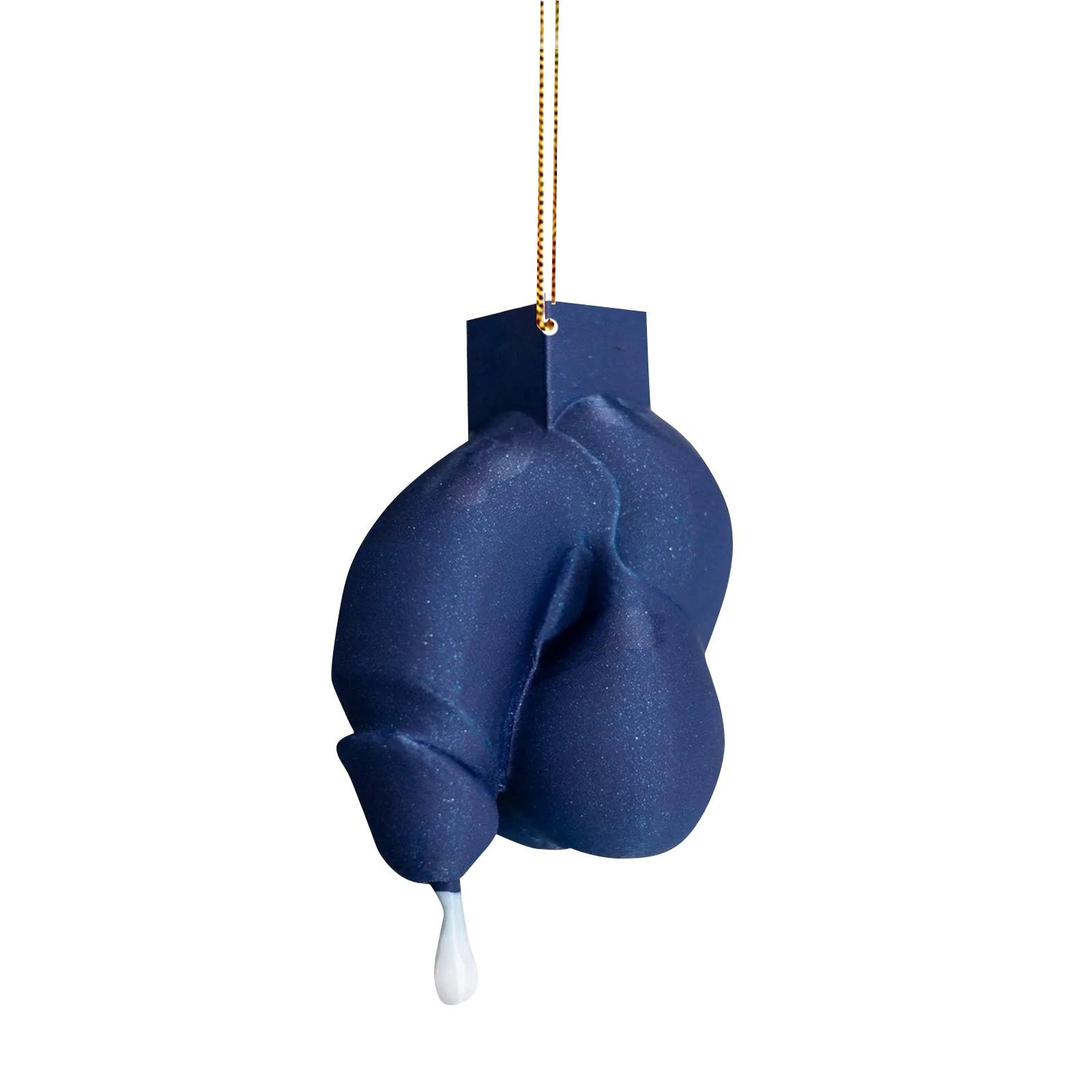 

Взрослое имитационное украшение 1 шт. Веселое 3D большое, подходит для рождественской елки, подвесного зеркала заднего вида автомобиля, бара, ночного клуба, украшений для мальчишника One Size синий