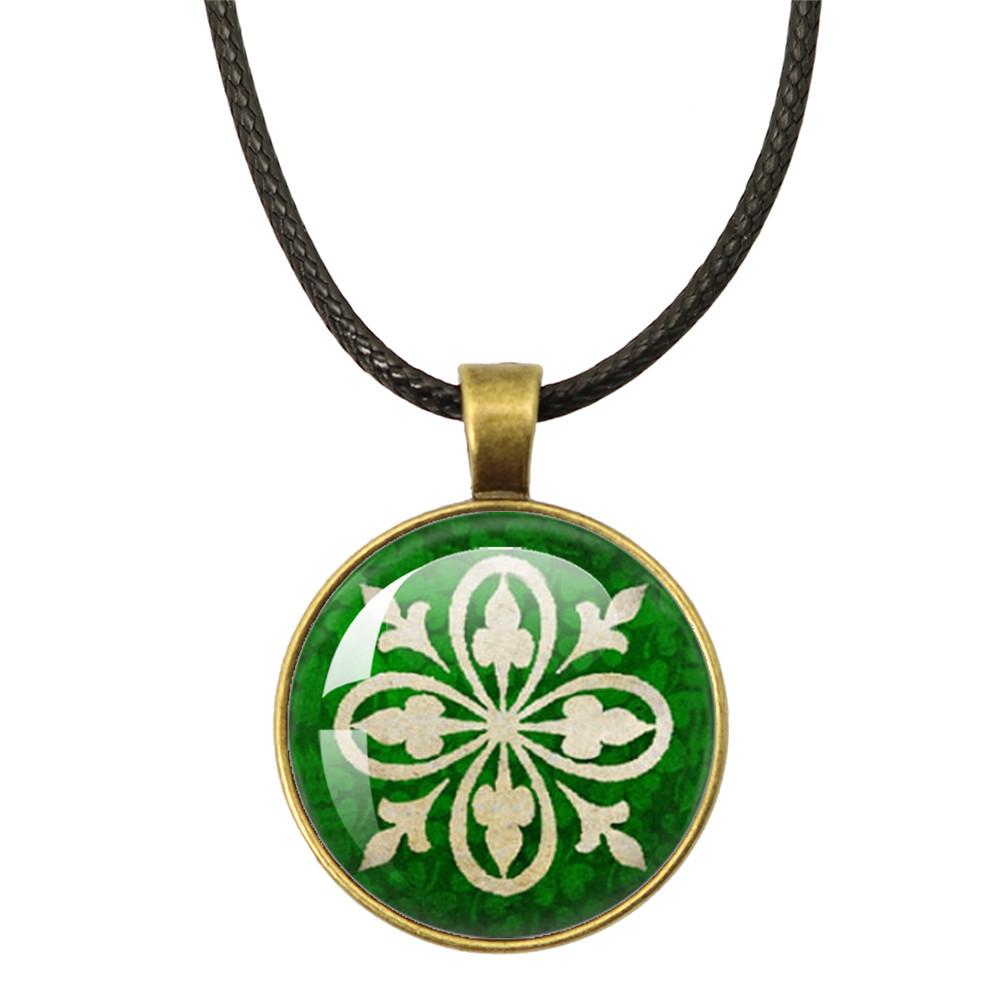 

Metatron Rope Chain Glass Pendant Necklaces Chakra Cosmic Energy Centres Beautiful Mandala Lotus Hinduism Charm Women Jewelry