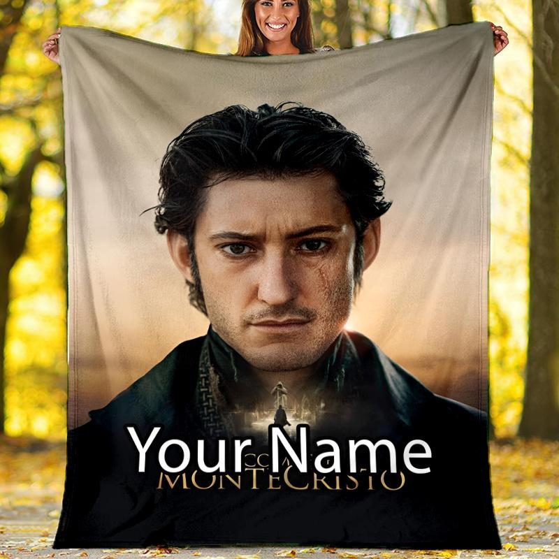 Custom Name The Count of Monte Cristo Theme Printed Blanket - Perfect for Couch, Bed, Travel & Outdoor Use | Machine Washable, Cozy & Durable.