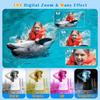 Underwater Camera, UHD 4K 48MP Waterproof Camera with 18X Zoom Selfie Screens,16FT Compact Waterproof Digital Camera with 32GB Card,Fill Light