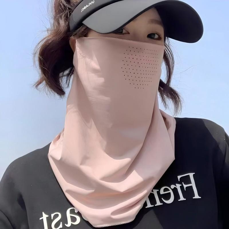 Breathable Soft Ice Silk Uv Sun Protection Face Mask Adjustable Summer Outdoor Activities Unisex Face Scarf