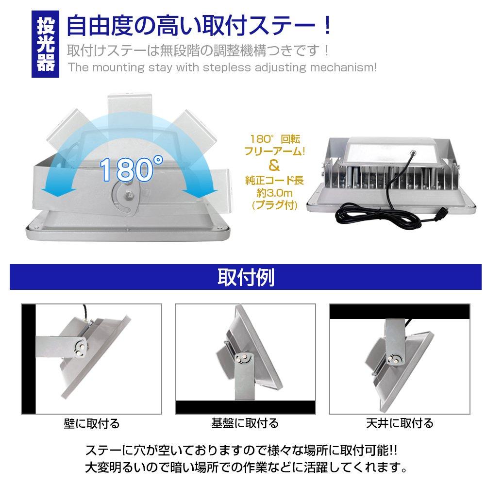 200W (2000W Equivalent) LED Floodlight, 17,000LM, Daylight White, 6500K, 130° Wide Angle, Waterproof, 3m AC Cord Included, Ideal for Signs, Fishing,