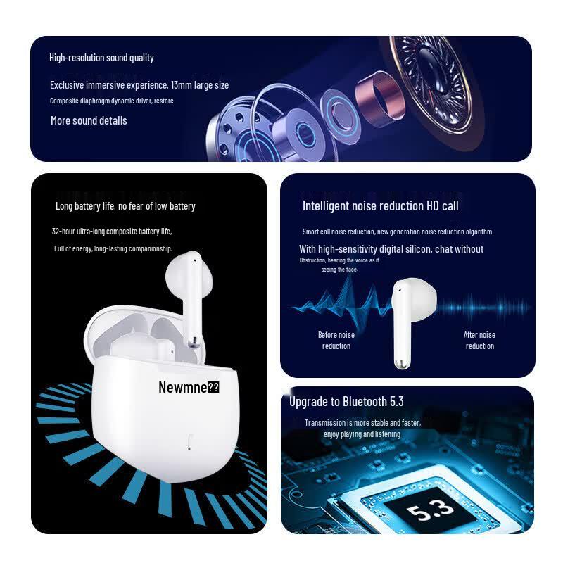 Newmine TWS-F1 True Wireless Semi-in-ear Bluetooth Earbuds