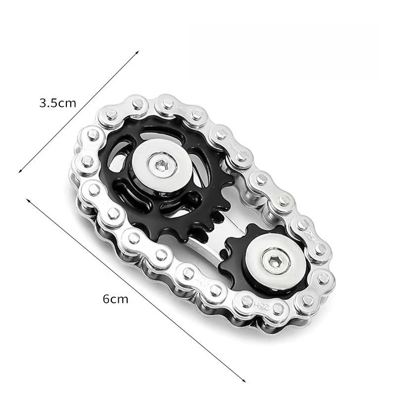 

Gear Chain Fidgeting Roller Fidgeting Spinner Edc Metal Alloy Relieve Stress Ease Plaything Hand Rotating Antistresse Decompression Adults