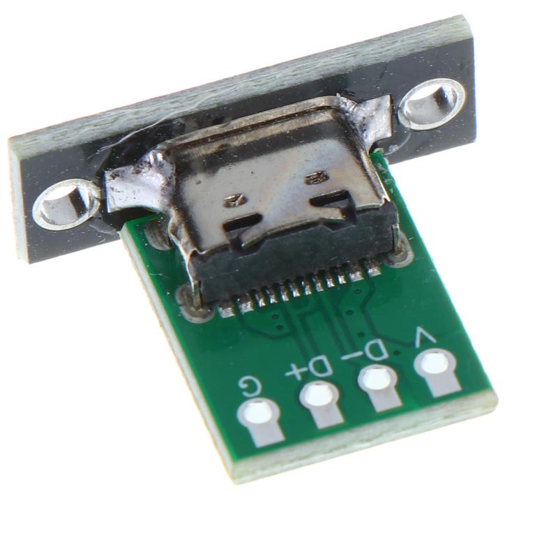 5/10/20Pcs Type-C Usb Jack 3.1 Type-C 4Pin 2Pin Female Connector Jack Charging Port Usb 3.1 Type C Socket With Fixing Plate