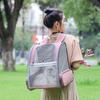 Cat Backpack Carrier Portable Pet Carrier for Medium Small Dog Cat Up To 5kg Ventilated Mesh Dog Travel Carrier for Hiking Walking Outdoor Use