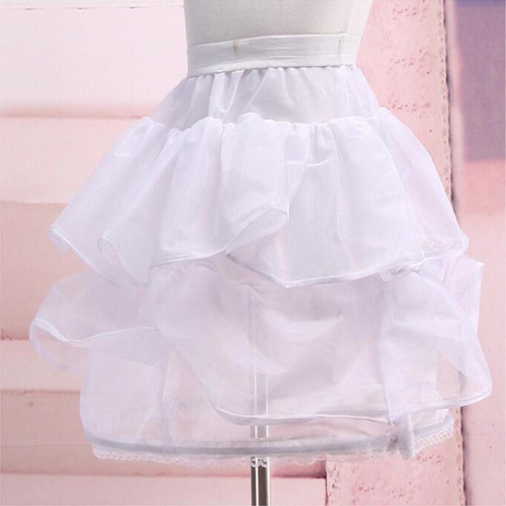 A-Line Kids Girls Cosplay Petticoat Elastic Waist Lolita Underskirt Crinoline Skirt  Flower Girls