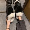 Student dormitory home soft-soled non-slip cotton slippers women's 2025 autumn and winter new outer wear thick-soled heightening thermal cotton shoes