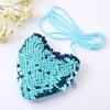 Fashion Mini Cute Kids Tote Bag Heart Shape Shoulder HandBags Kids Funny Shoulder Bag Shiny Decorative Sequin Bag
