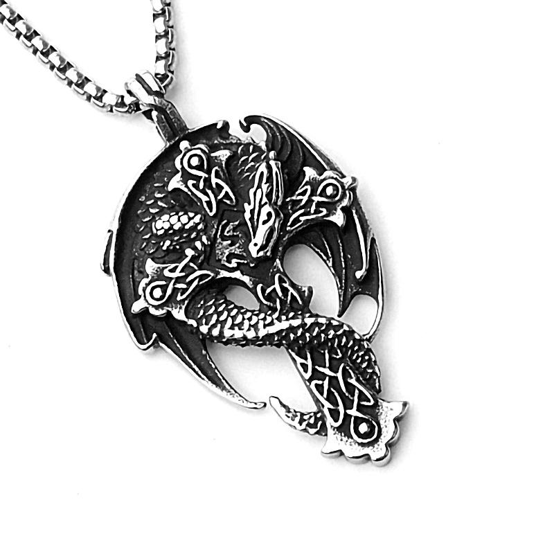European Retro Punk Claddagh Pendant Necklace for Men