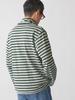 Ships Men's Reversible Striped Fleece Half-Zip Pullover Sweatshirt, Size 112040418, Charcoal Gray, Size L