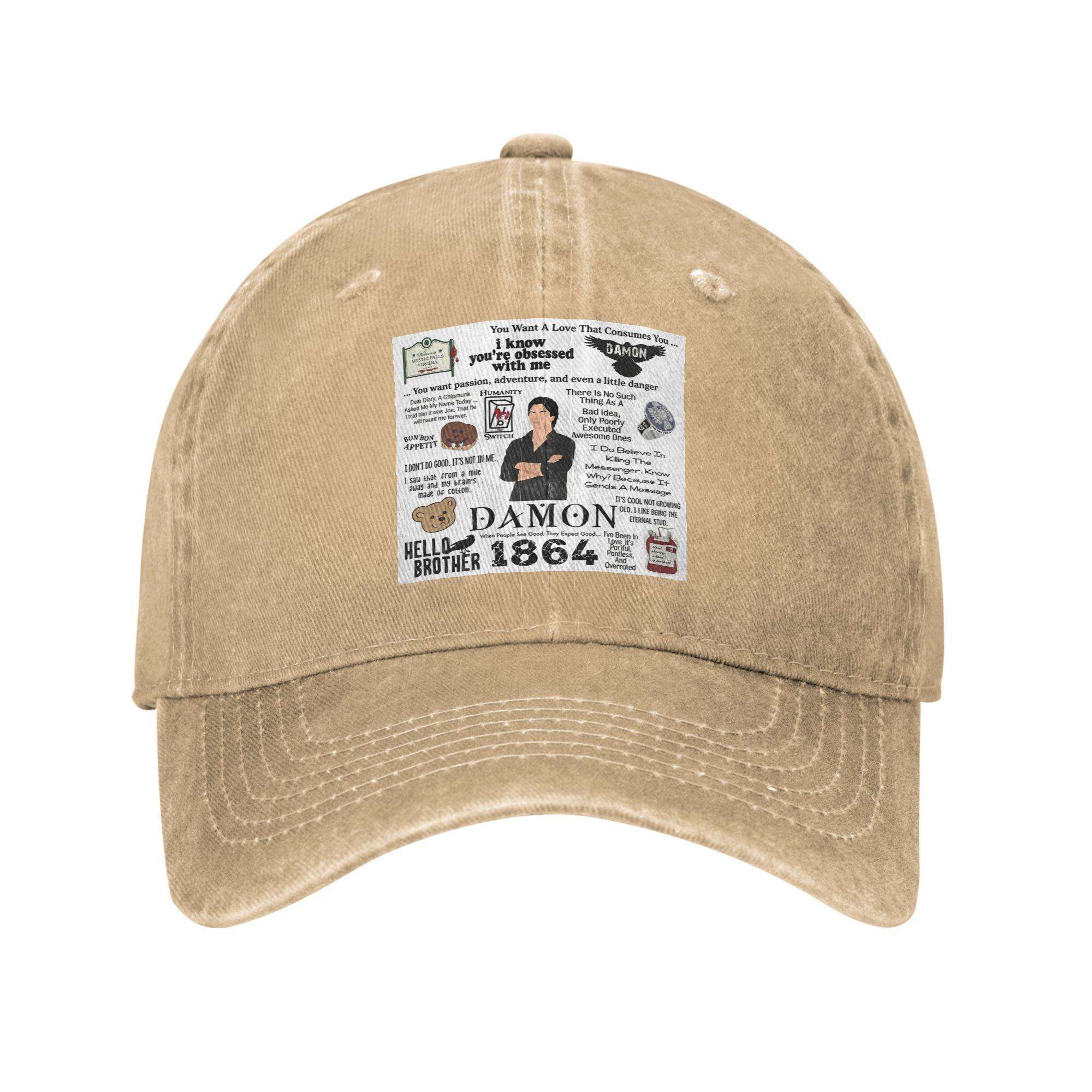 

The Vampire Diaries Damon Salvatore TV Series Denim Cap Casual Baseball Caps Adjustable Hat Summer Unisex Baseball Hats One Size