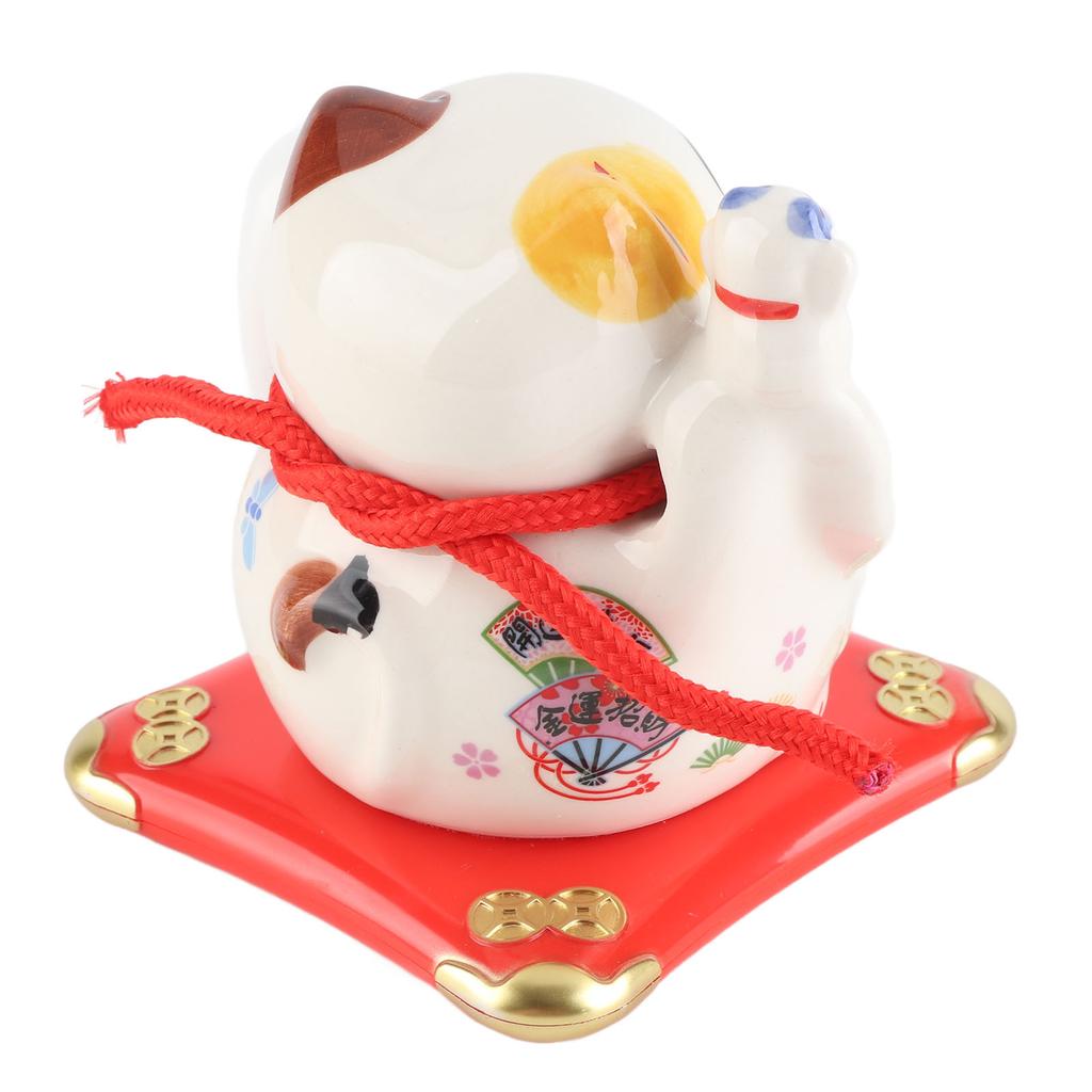 Ceramic Wealth Welcoming Cat Ornament Desktop Fortune Cat Craft for Home Shop Store Business GiftType 3