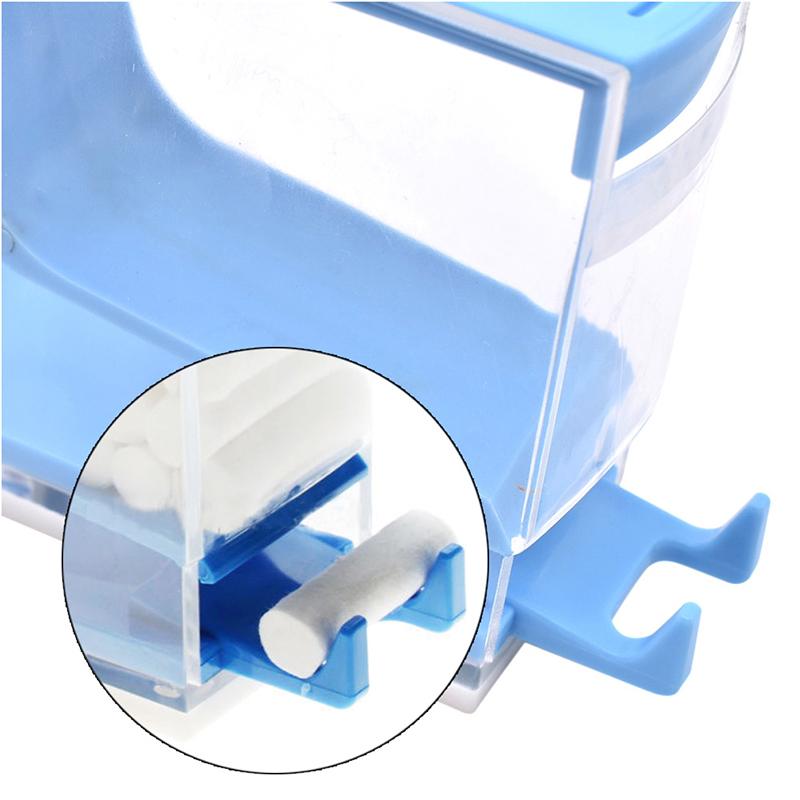 Dental Cotton Roll Dispenser Holder Press Type Box Holder Dental White Blue Color Orthodontics Products Dentistry Lab Supplies