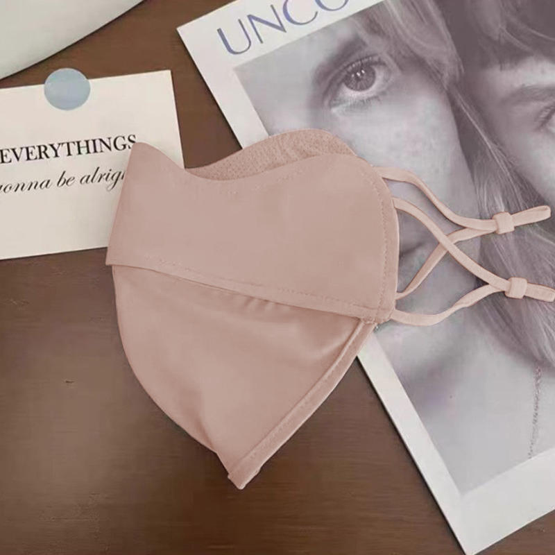 

2026 NewThin Sunscreen Face Scarf Ice Silk Mask Summer Cover Veil Eye Protection Gini Golf рожевий
