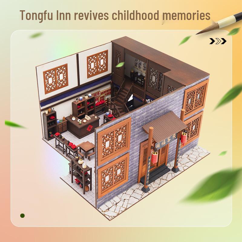 

Мой собственный фехтовальщик 3D Деревянный DIY Миниатюрный Модельный Набор Гостиницы Тунфу Standard Version