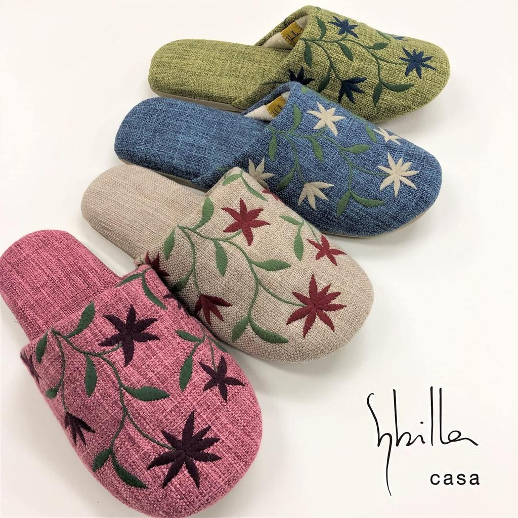 Sybilla Amelia Size 64769 Slippers, M, Approx. 24cm, Blue,