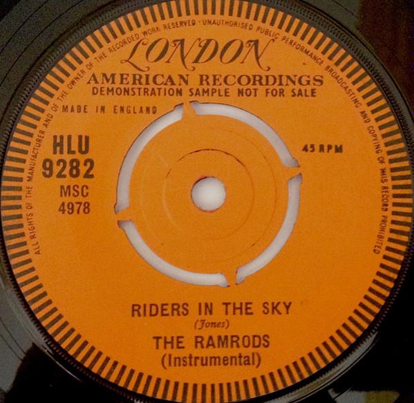 

7inch Record RAMRODS - Riders In The Sky HLU9282 London Records, 1961 UK Rock Used