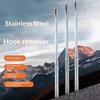 Stainless Steel Hook Remover Deep Throat Fishing Hook Remover Multi-Functional Hook Unloader