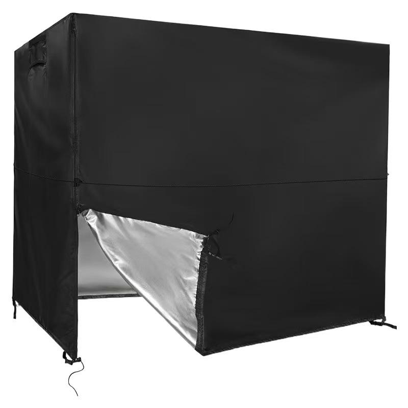 Waterproof Outdoor Patio Swing Chair Cover: Durable, Dustproof, Sun & Rain Protection, Black