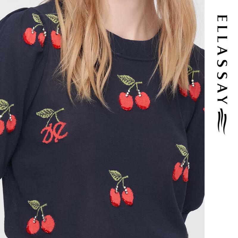 ELLASSAY Women's Jacquard Knit Top